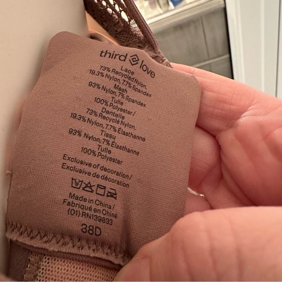 Third Love bra and panty set. Third Love size 38D bra. Third Love size XL panty - Picture 7 of 8